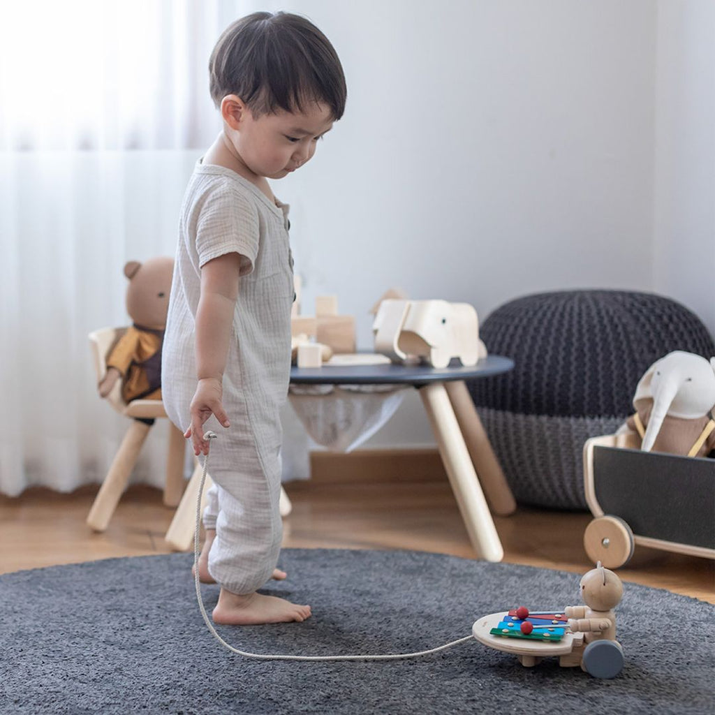 PlanToys Pull Along Musical Bear | Playroom Avenue