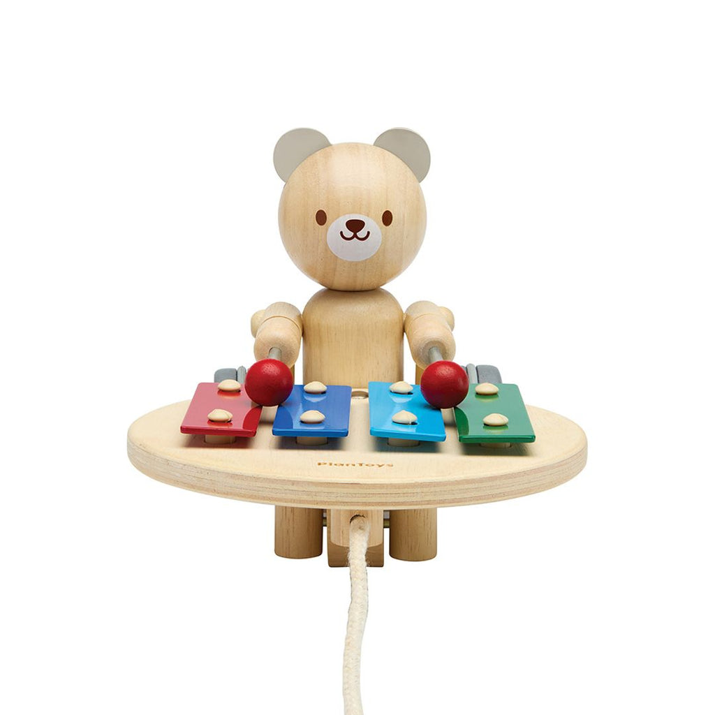 PlanToys Pull Along Musical Bear | Playroom Avenue