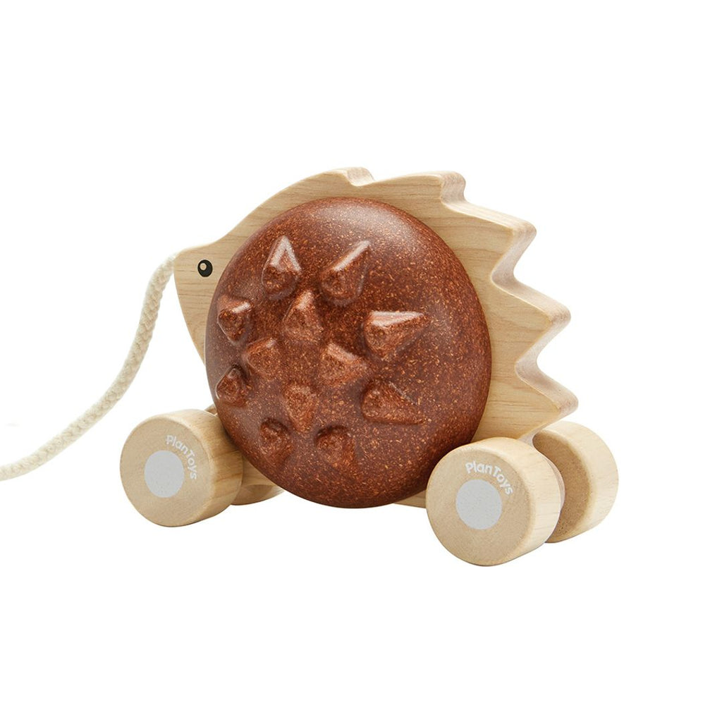PlanToys Pull-Along Hedgehog - Brown | Playroom Avenue