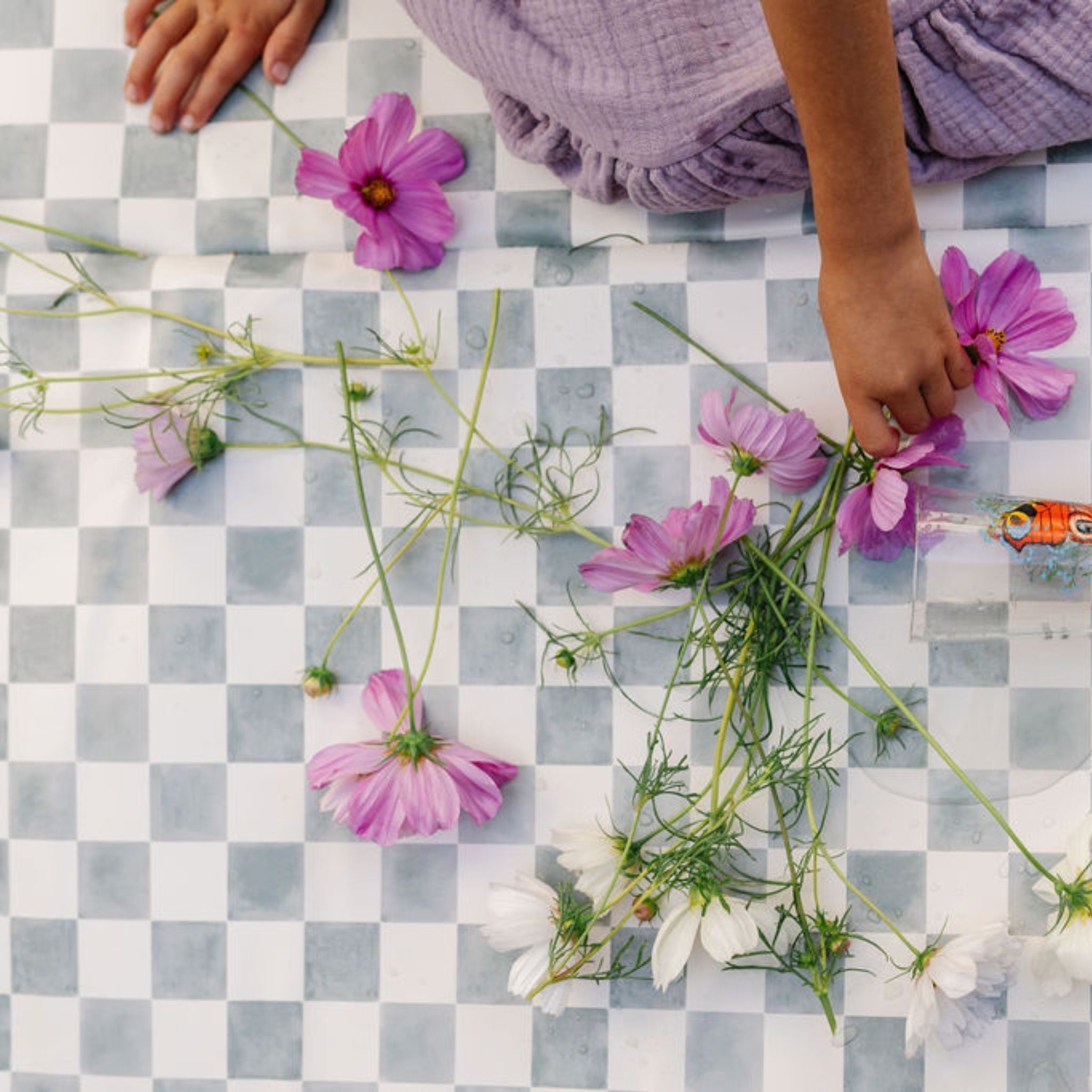 Toki Kids Checker Matcha Vegan Leather Mat - Playroom Avenue