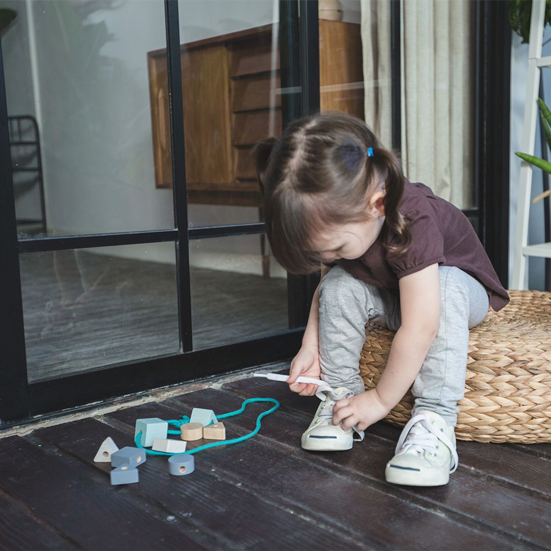 PlanToys Geo Beads Lacing | Playroom Avenue