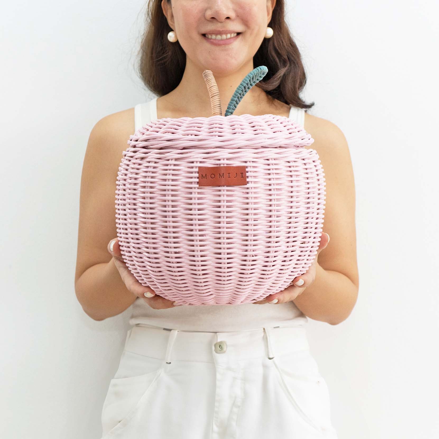 Momiji Apple Storage Basket Small - Pink | Playroom Avenue