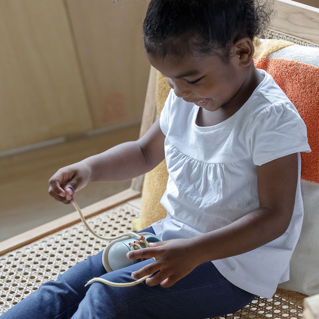 PlanToys Tie-Up Shoe - Orchard | Playroom Avenue