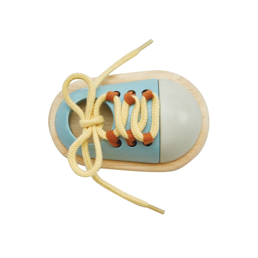 PlanToys Tie-Up Shoe - Orchard | Playroom Avenue