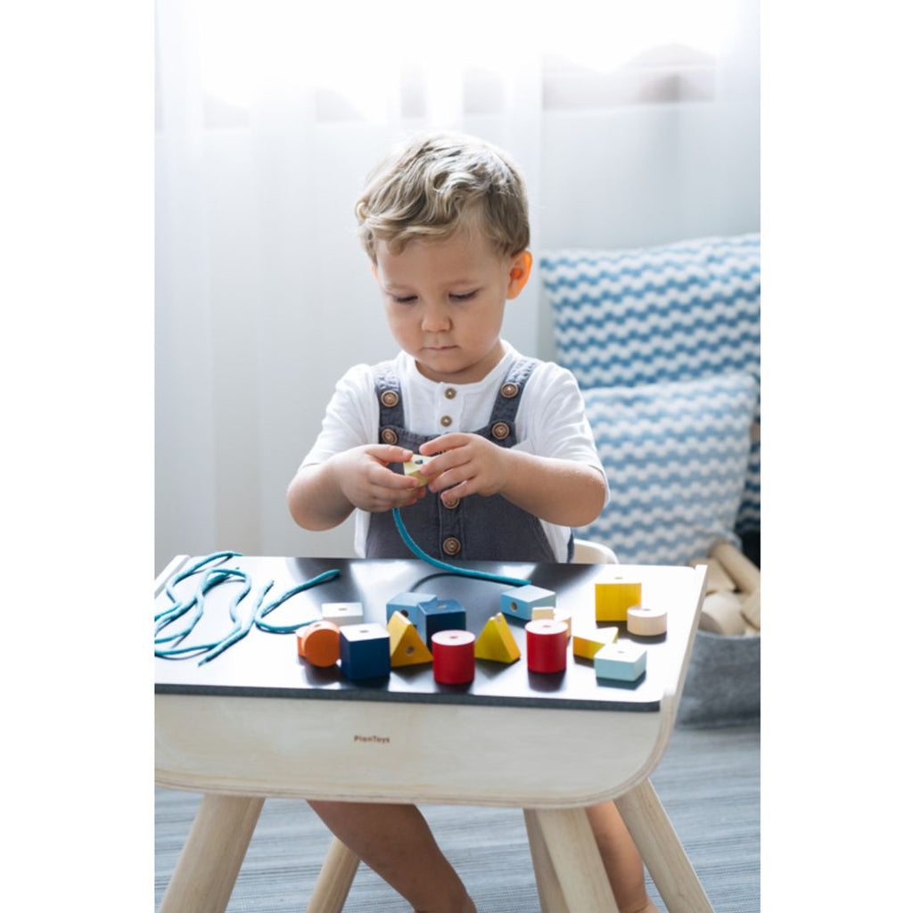 PlanToys Geo Lacing Beads - Unit Plus | Playroom Avenue