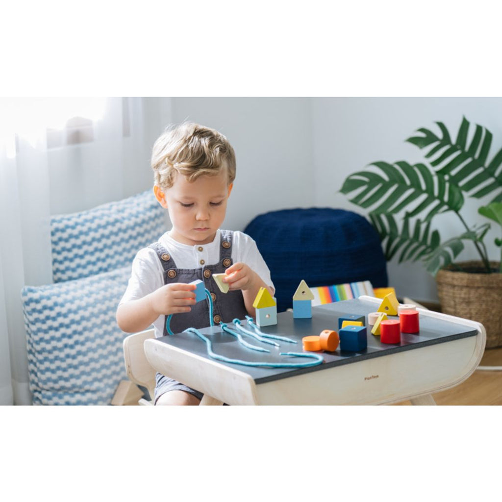 PlanToys Geo Lacing Beads - Unit Plus | Playroom Avenue
