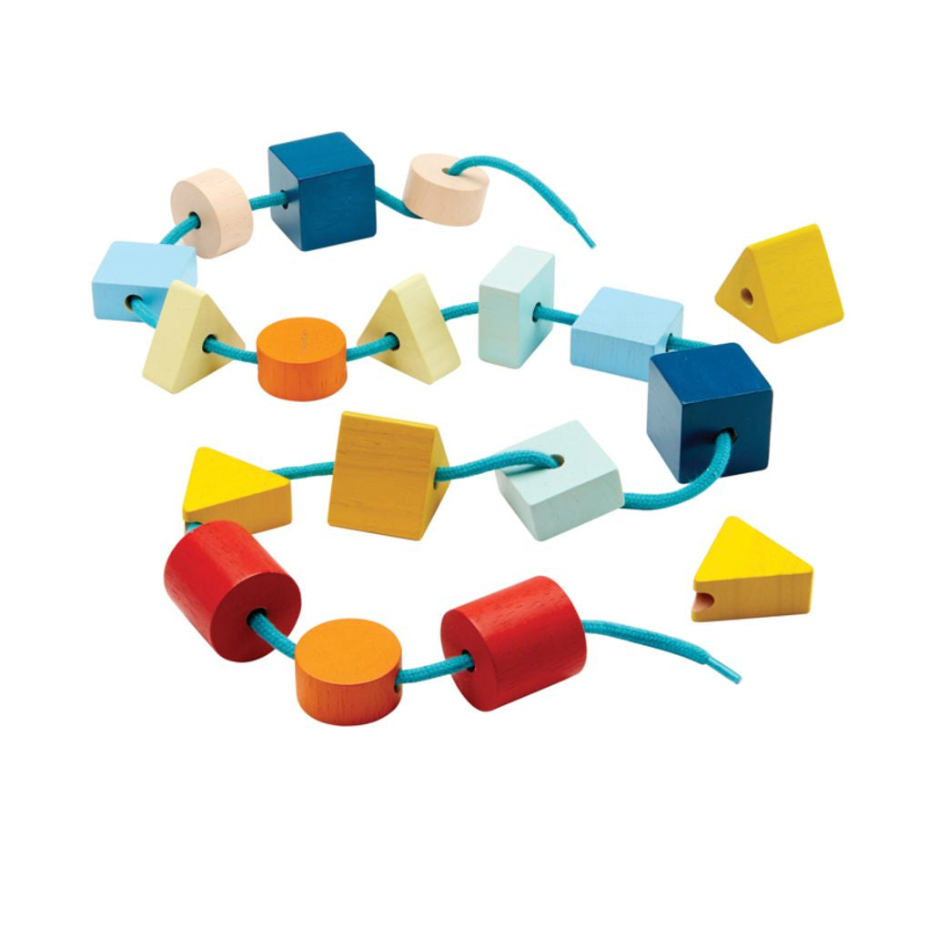 PlanToys Geo Lacing Beads - Unit Plus | Playroom Avenue