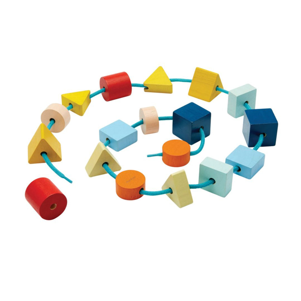 PlanToys Geo Lacing Beads - Unit Plus | Playroom Avenue