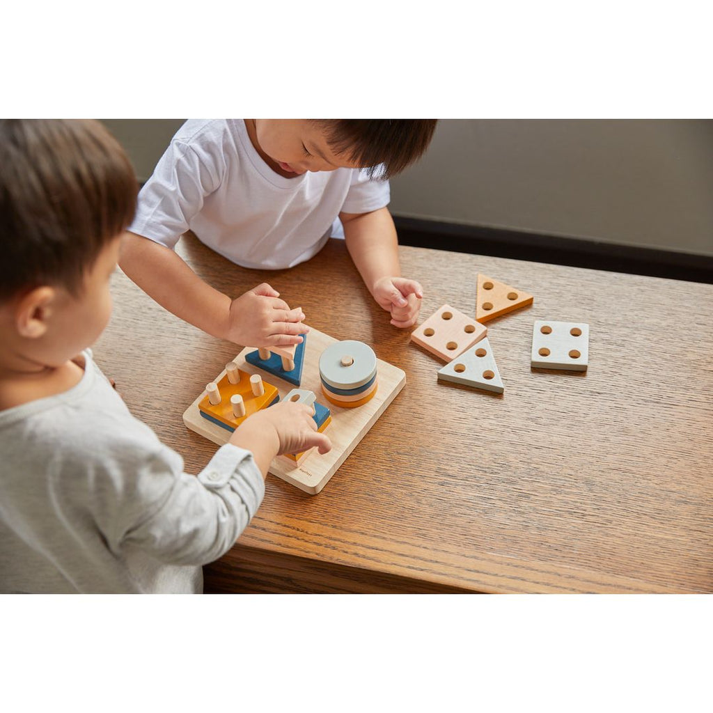 PlanToys Geometric Sorting Board - Orchard | Playroom Avenue