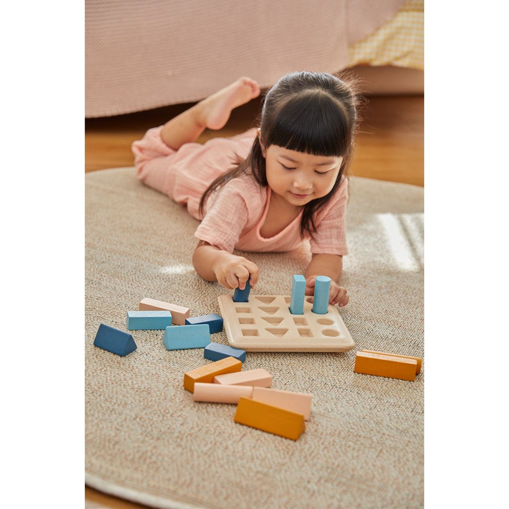 PlanToys Geometric Peg Board - Orchard | Playroom Avenue