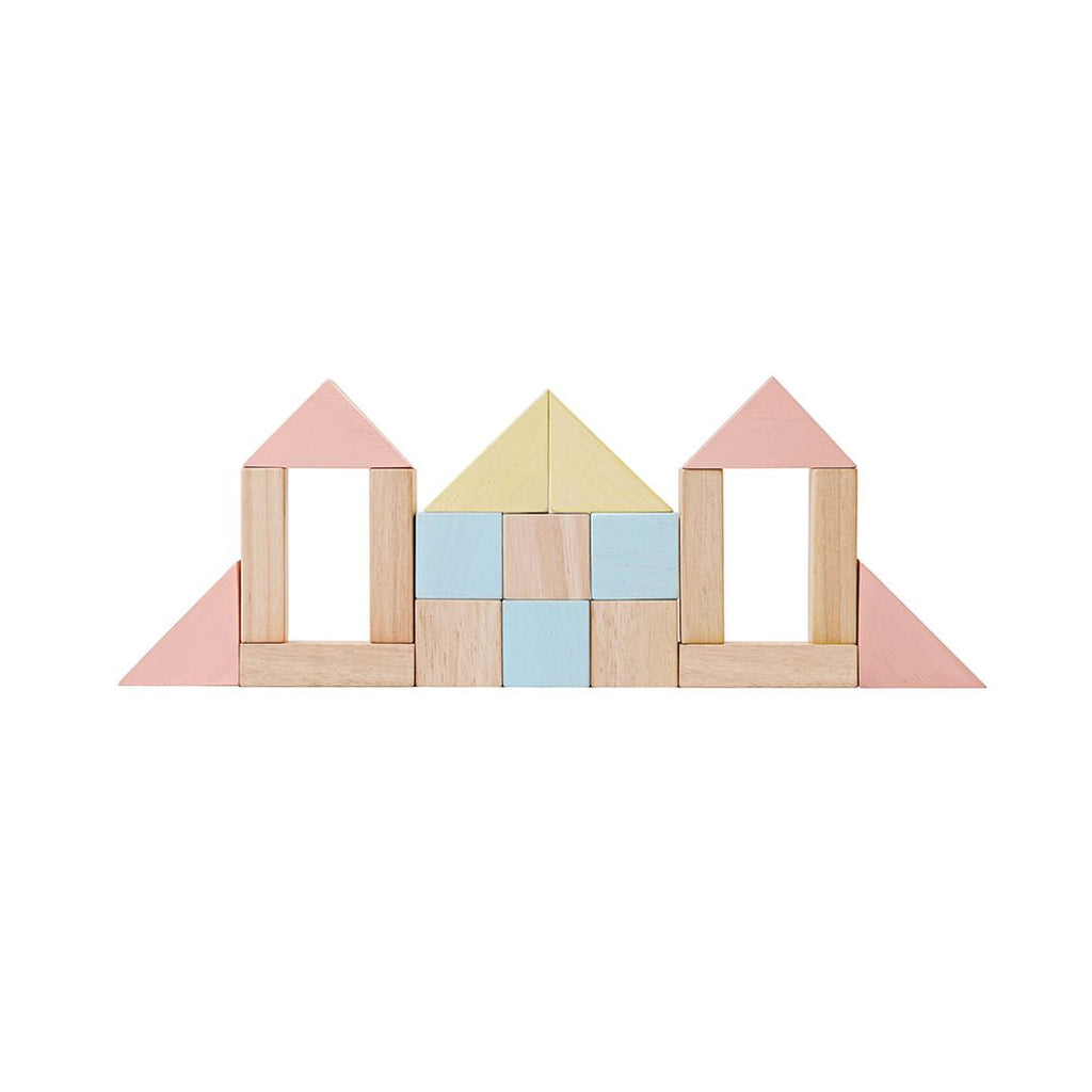 PlanToys 40-Piece Small Unit Blocks – Pastel Set | Playroom Avenue