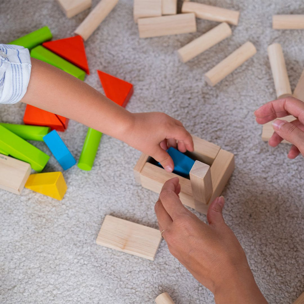 PlanToys 40-Piece Small Unit Blocks – Classic Set | Playroom Avenue