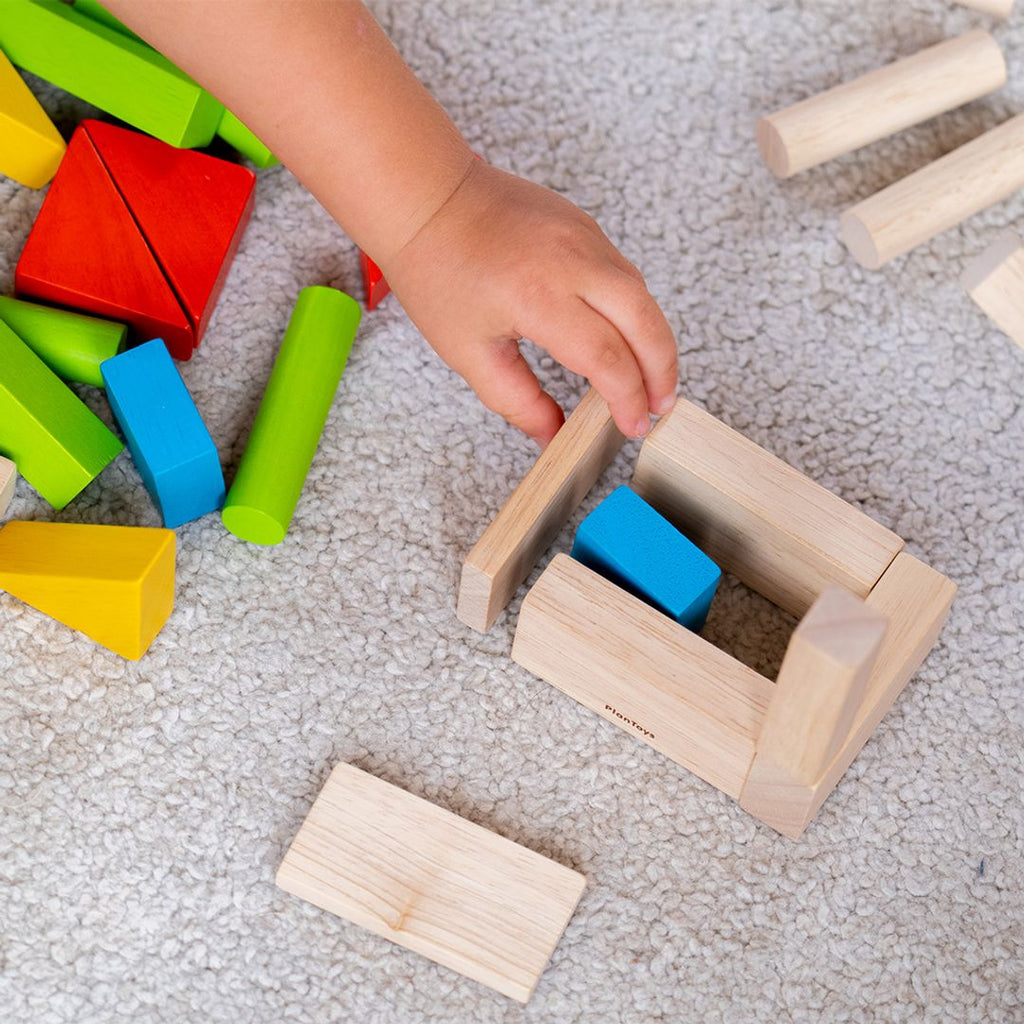 PlanToys 40-Piece Small Unit Blocks – Classic Set | Playroom Avenue