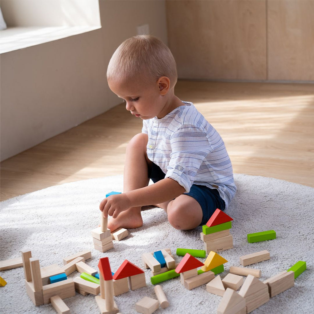 PlanToys 40-Piece Small Unit Blocks – Classic Set | Playroom Avenue