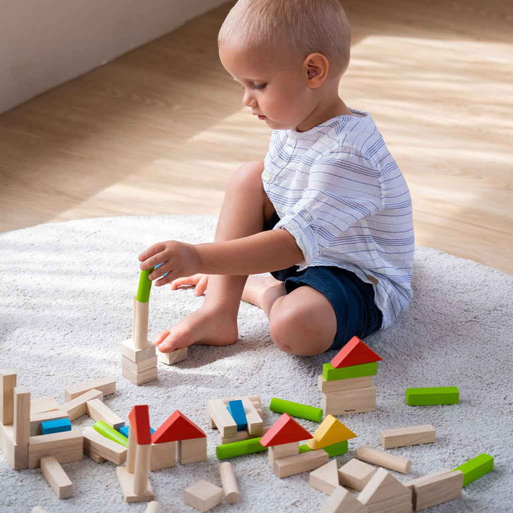 PlanToys 40-Piece Small Unit Blocks – Classic Set | Playroom Avenue