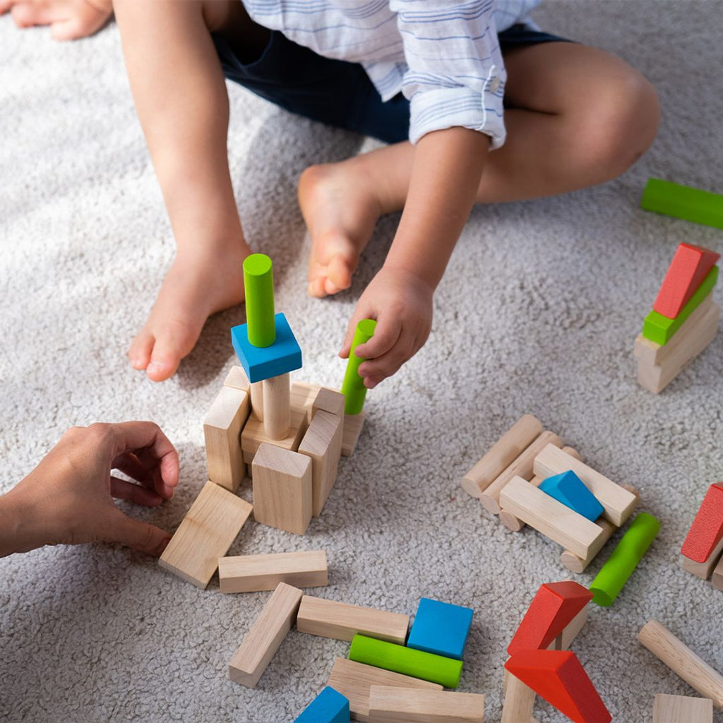 PlanToys 40-Piece Small Unit Blocks – Classic Set | Playroom Avenue