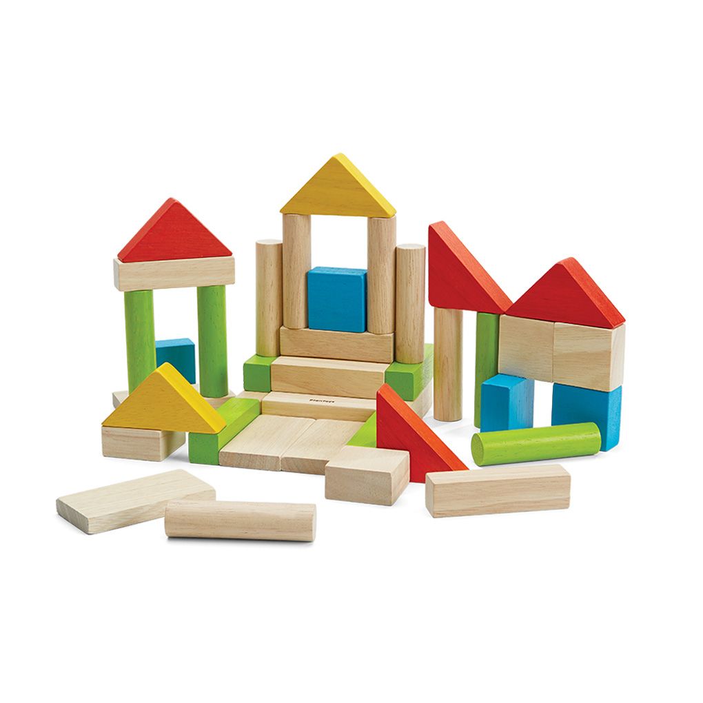 PlanToys 40-Piece Small Unit Blocks – Classic Set | Playroom Avenue