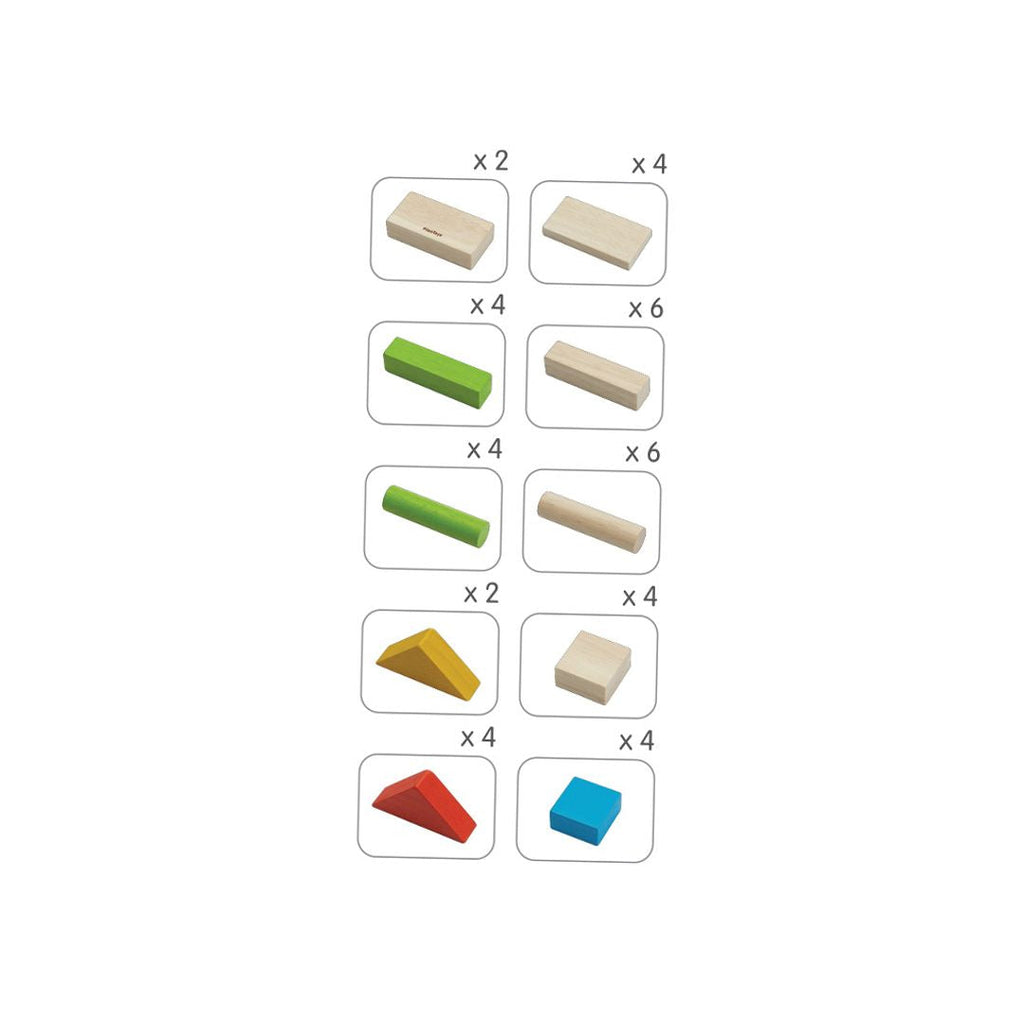 PlanToys 40-Piece Small Unit Blocks – Classic Set | Playroom Avenue