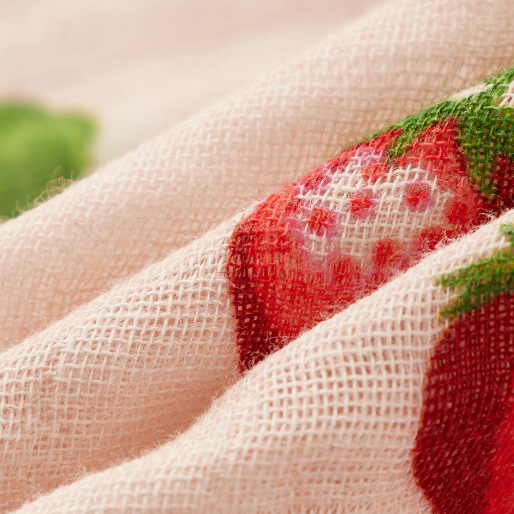 Milkbarn Strawberry Organic Cotton Burp Cloth | Playroom Avenue