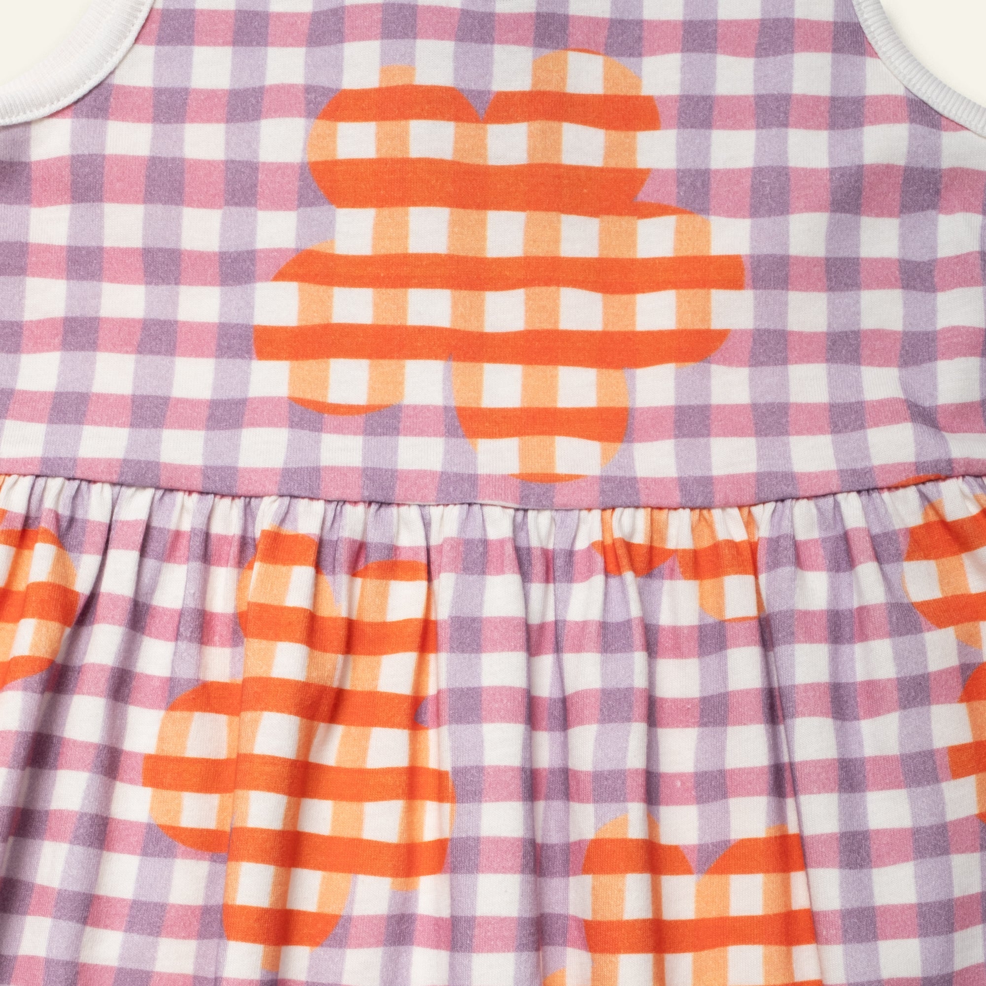 Mon Coeur Flower Gingham Tank Dress