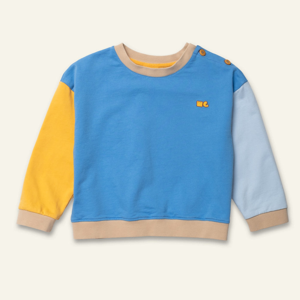 Mon Coeur Blue Colorblock Sweatshirt