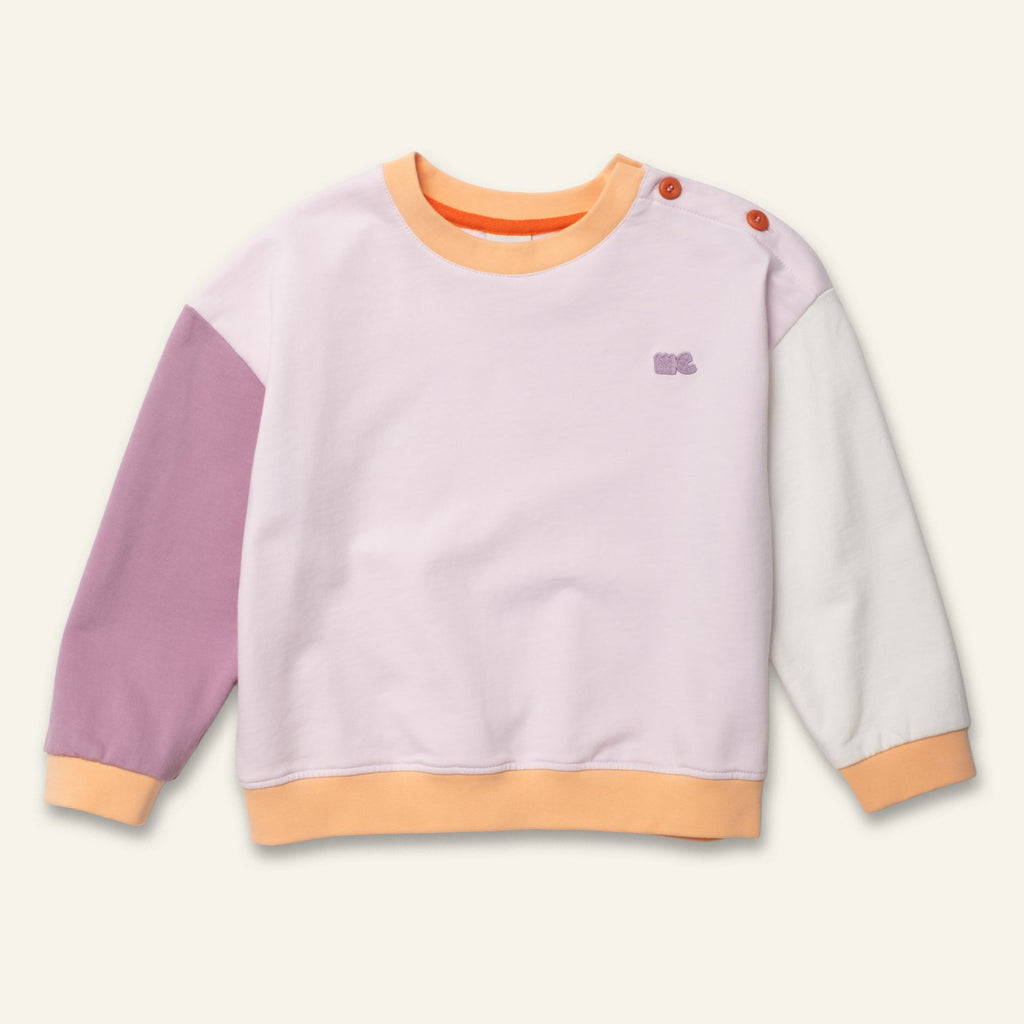 Mon Coeur Lilac Colorblock Sweatshirt