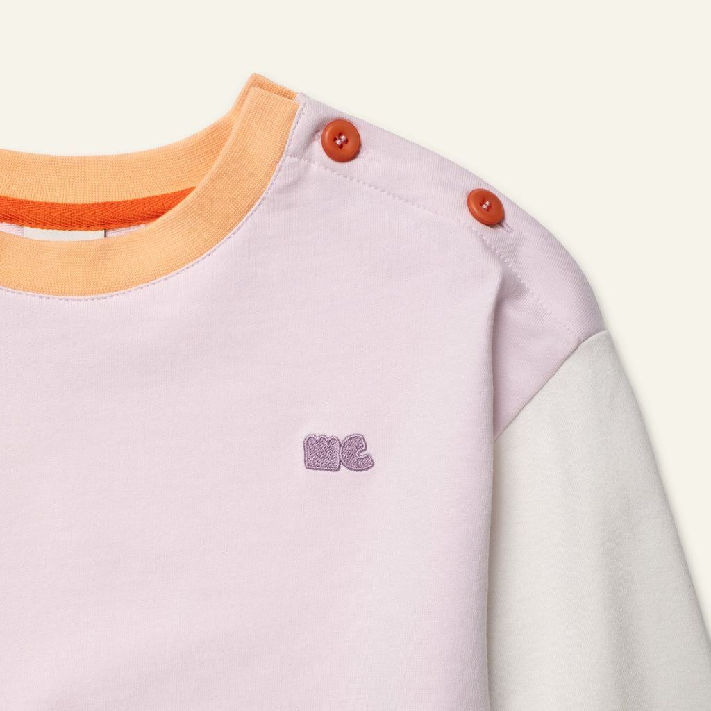 Mon Coeur Lilac Colorblock Sweatshirt