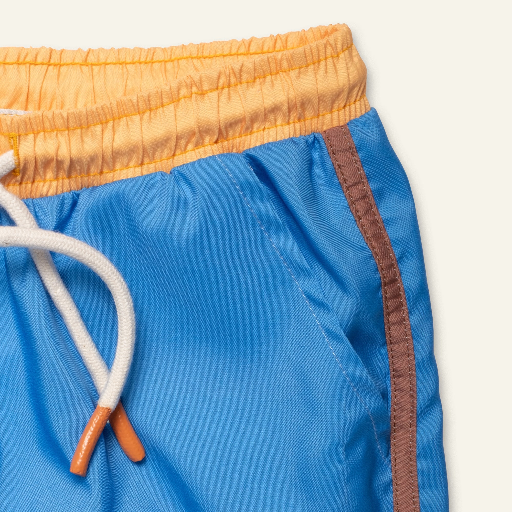 Mon Coeur Blue Colorblock Swim Trunk | Playroom Avenue