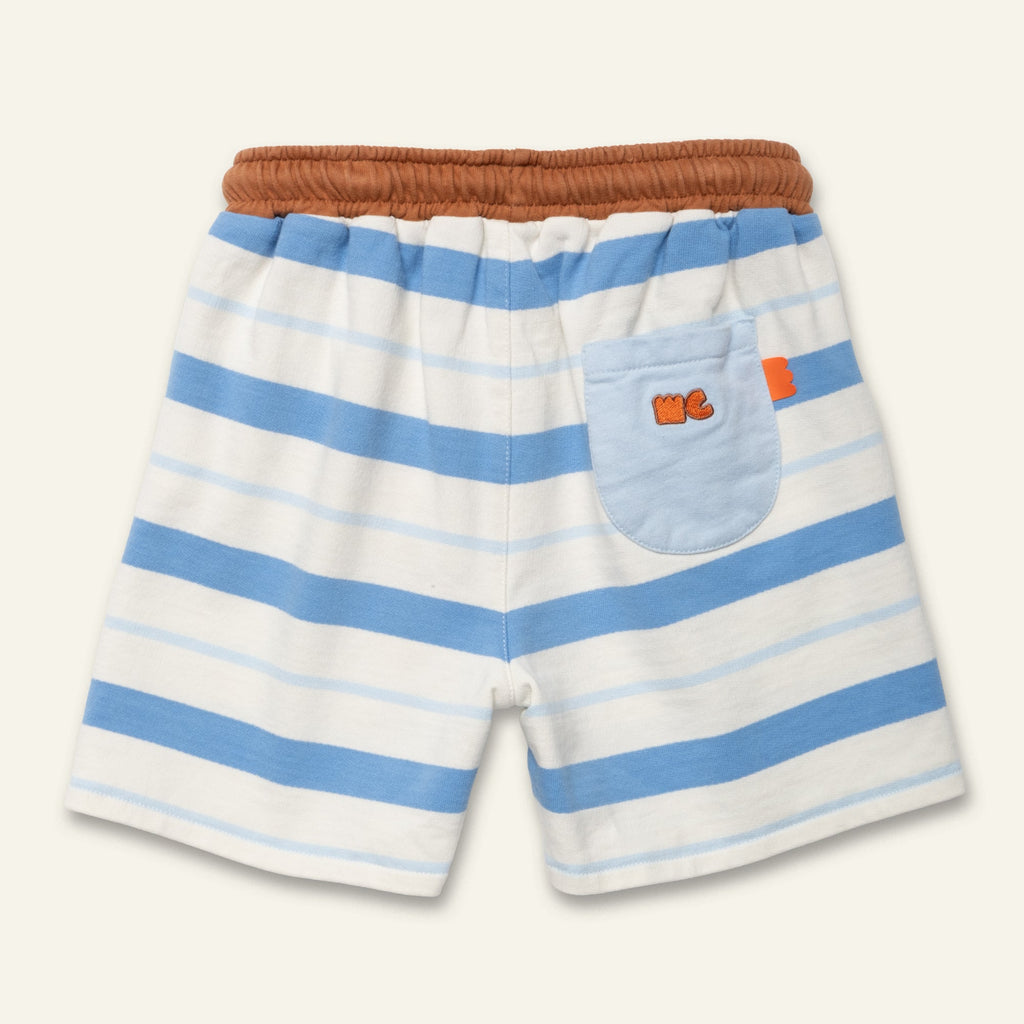 Mon Coeur Blue Stripe Short | Playroom Avenue