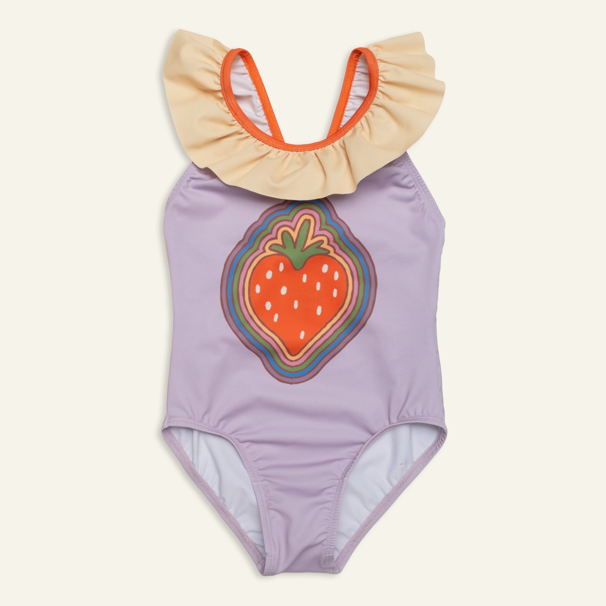 Mon Coeur Strawberry Ruffle One Piece | Playroom Avenue