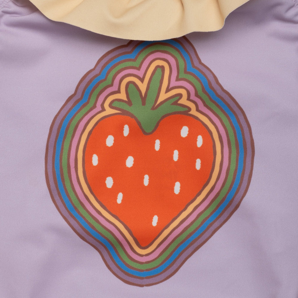 Mon Coeur Strawberry Ruffle One Piece | Playroom Avenue