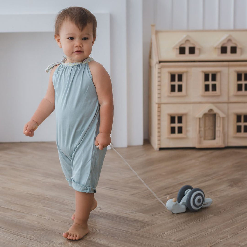 PlanToys Pull-Along Snail Mono | Playroom Avenue
