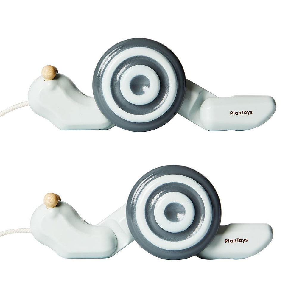 PlanToys Pull-Along Snail Mono | Playroom Avenue