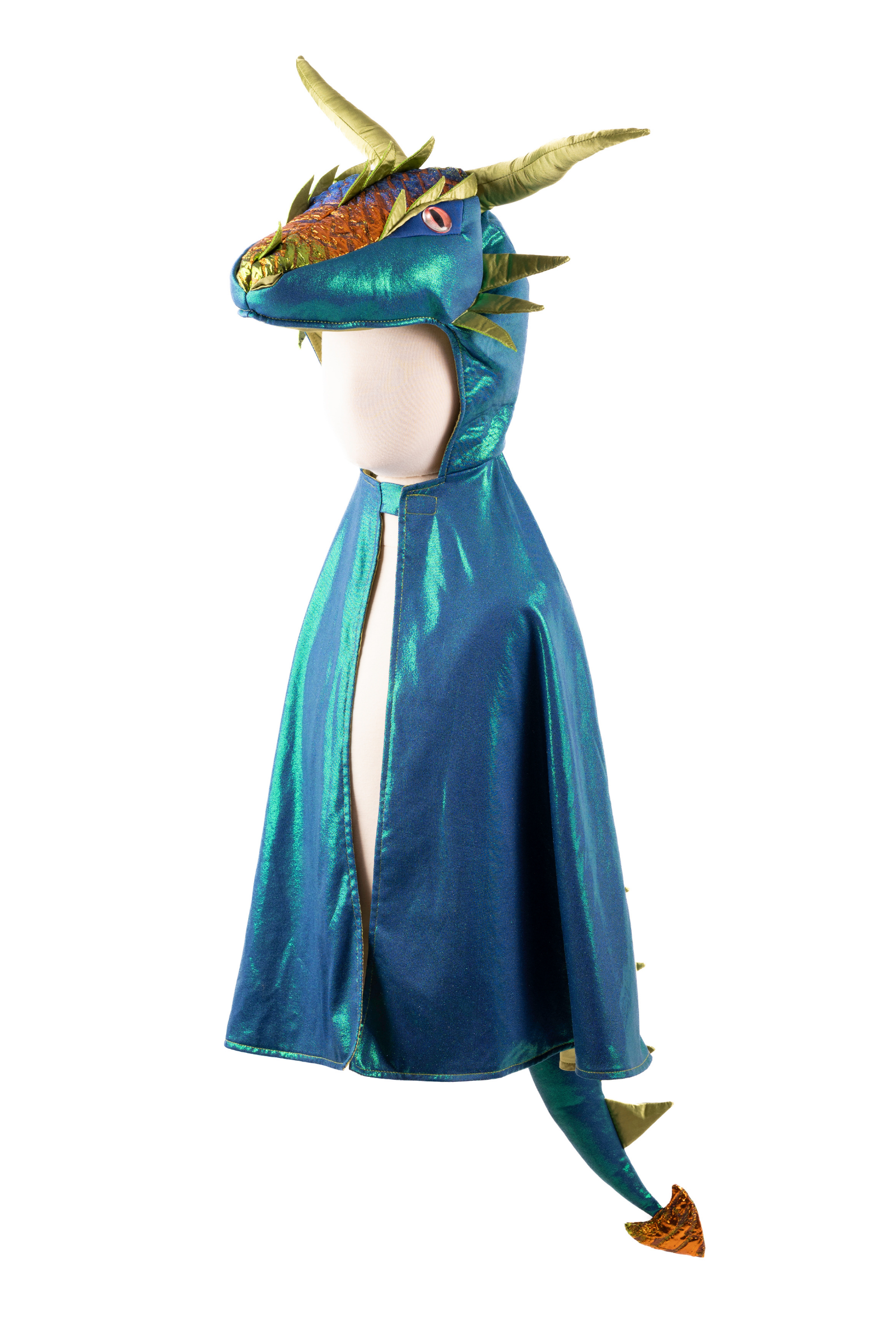 Great Pretenders Metallic Dragon Cape Emerald | Playroom Avenue