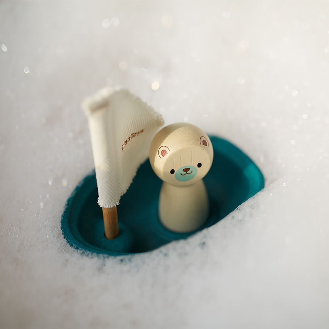 PlanToys Sailing Boat - Polar Bear | Playroom Avenue
