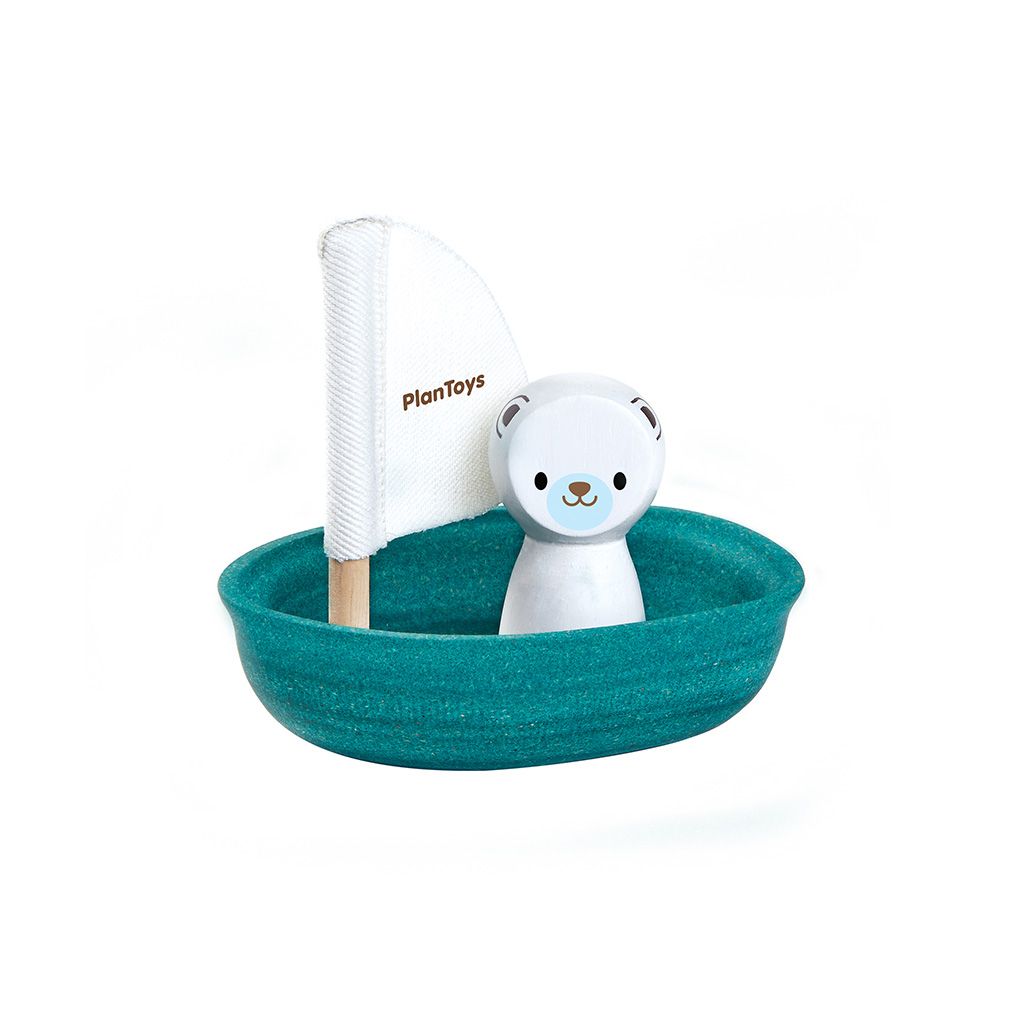 PlanToys Sailing Boat - Polar Bear | Playroom Avenue