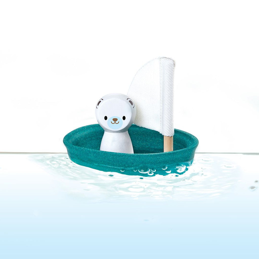 PlanToys Sailing Boat - Polar Bear | Playroom Avenue