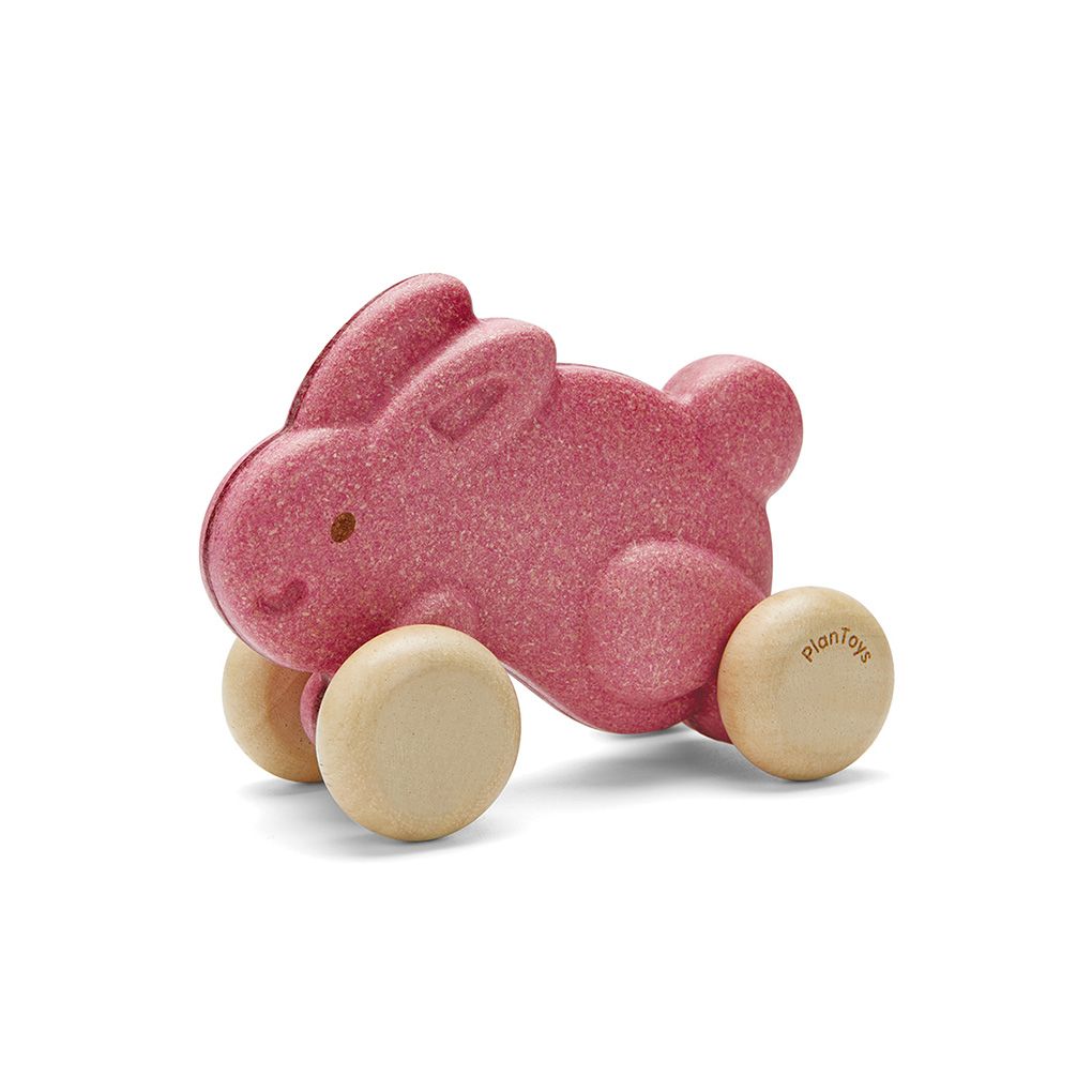 PlanToys Push Along Bunny - Pink | Playroom Avenue