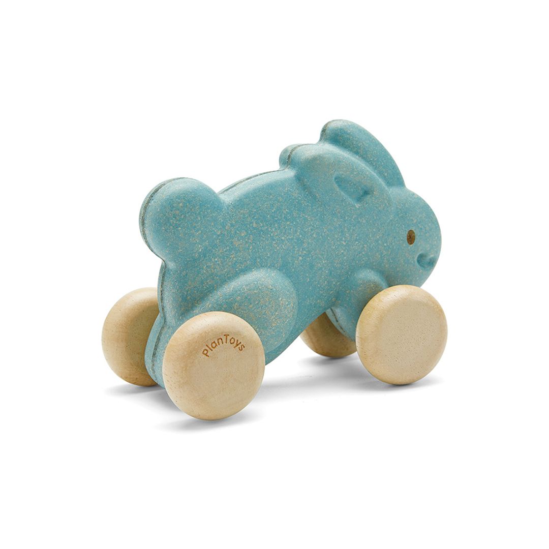 PlanToys Push Along Bunny - Blue | Playroom Avenue
