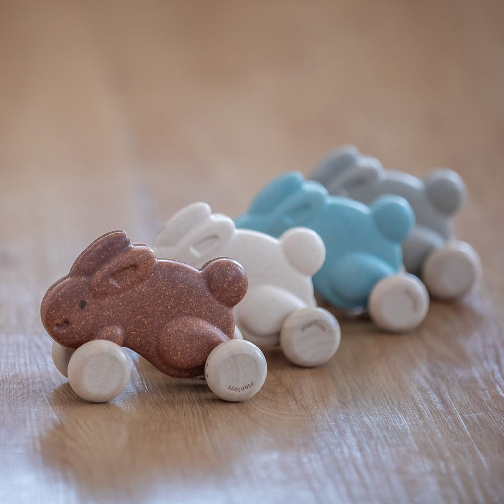 PlanToys Push Along Bunny - Brown | Playroom Avenue