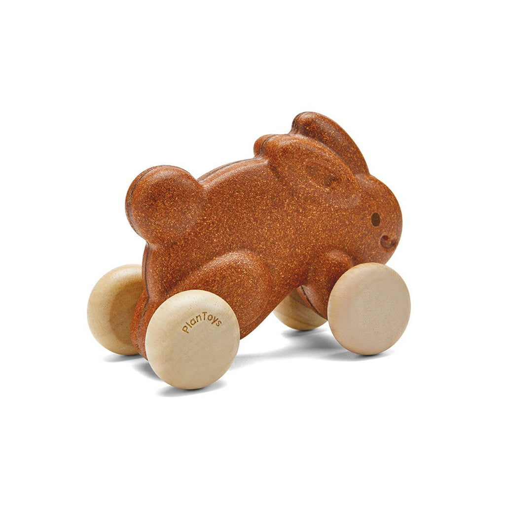 PlanToys Push Along Bunny - Brown | Playroom Avenue