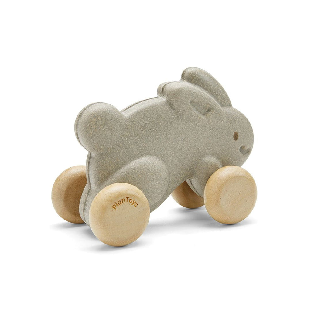 PlanToys Push Along Bunny - Grey | Playroom Avenue