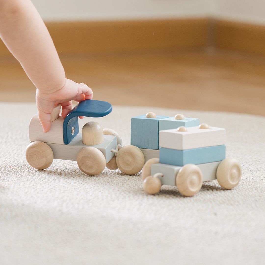 PlanToys Stacking Train Trio - Orchard | Playroom Avenue