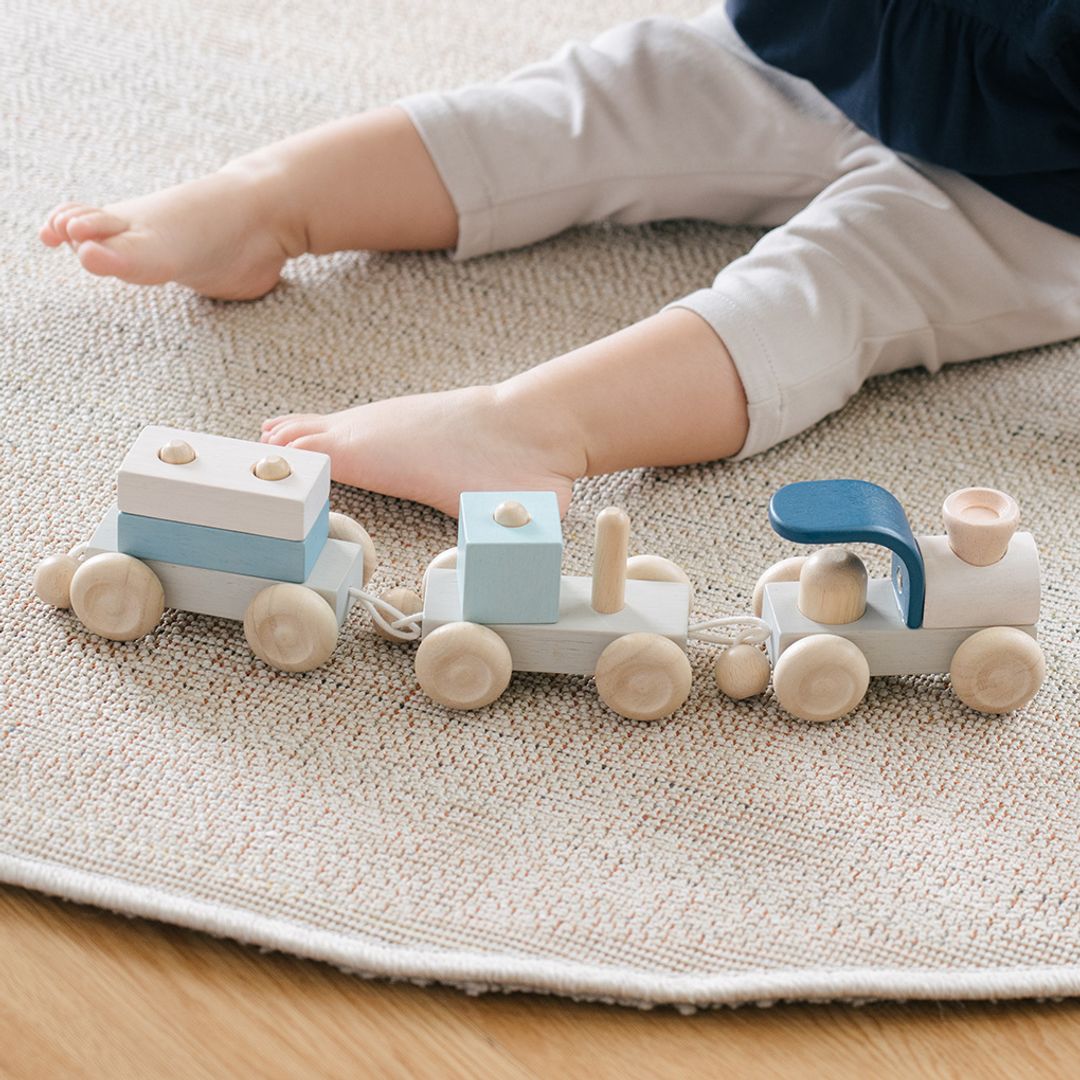 PlanToys Stacking Train Trio - Orchard | Playroom Avenue