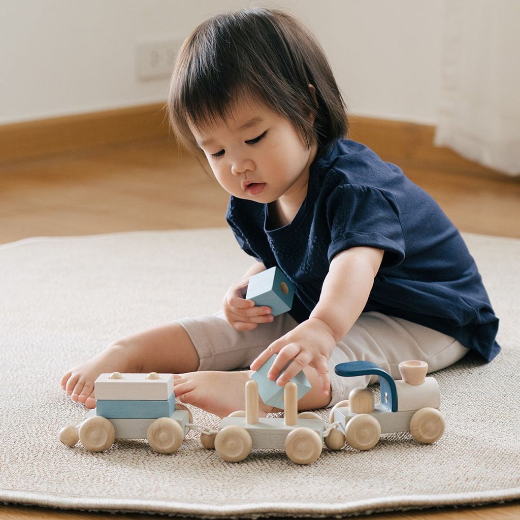 PlanToys Stacking Train Trio - Orchard | Playroom Avenue
