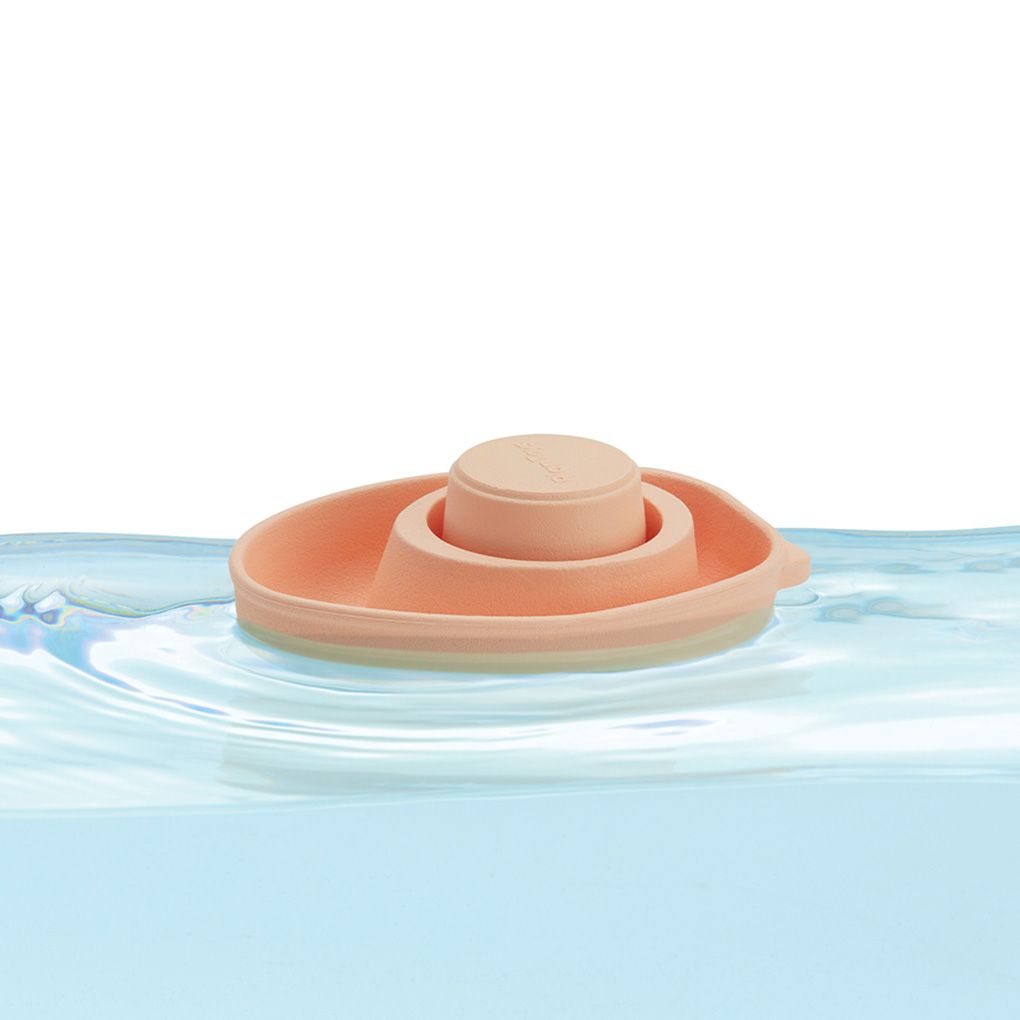 PlanToys Rubber Convertible Boat - Pastel Orange | Playroom Avenue