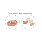 PlanToys Rubber Convertible Boat – Pastel Orange