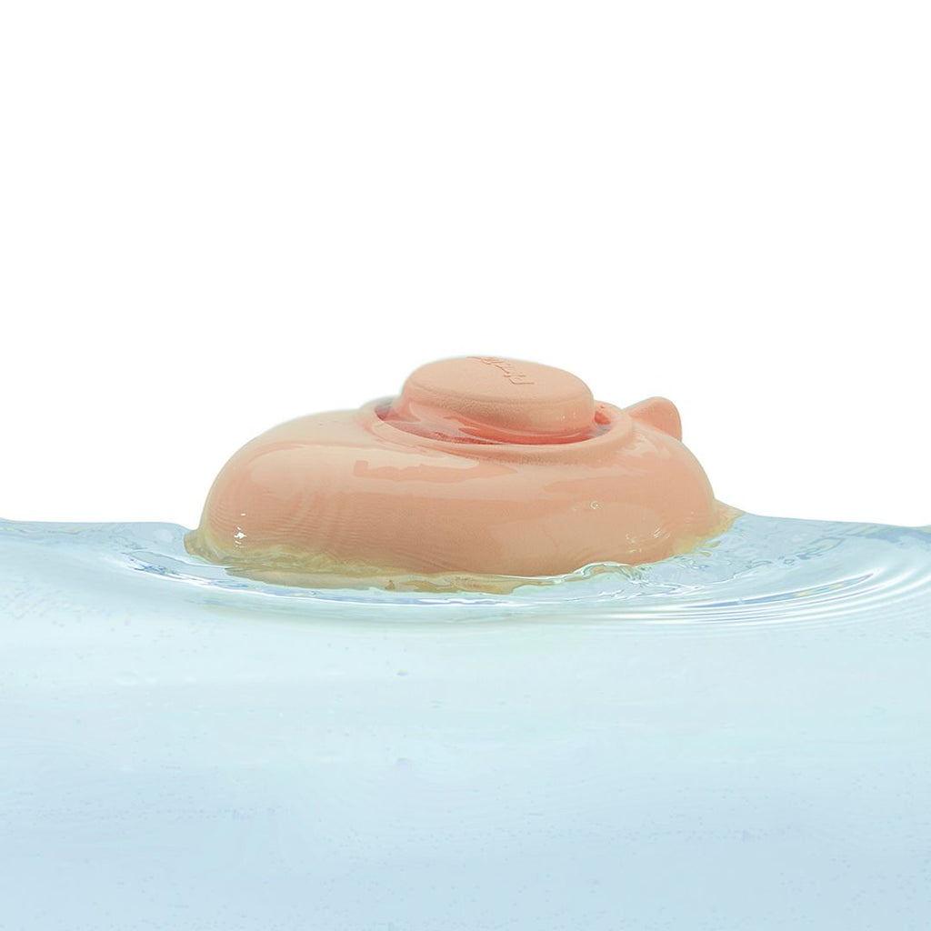 PlanToys Rubber Convertible Boat - Pastel Orange | Playroom Avenue