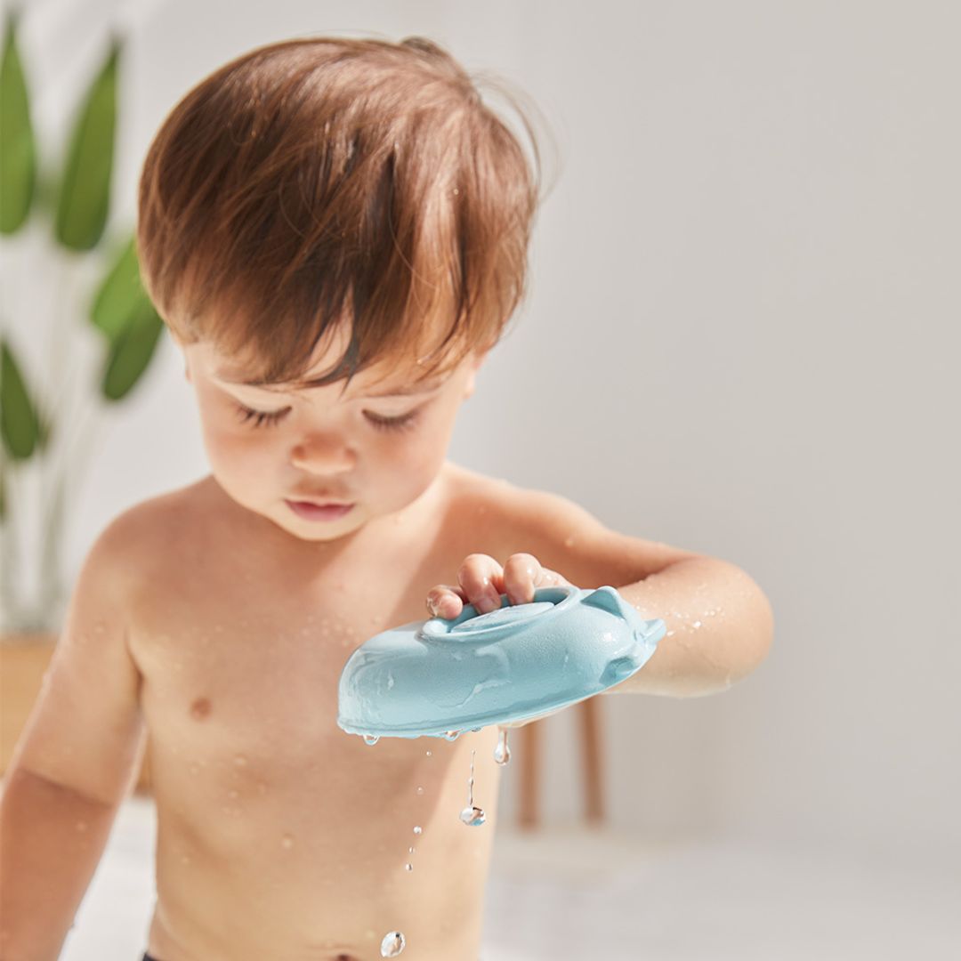 PlanToys Rubber Convertible Boat - Pastel Blue | Playroom Avenue