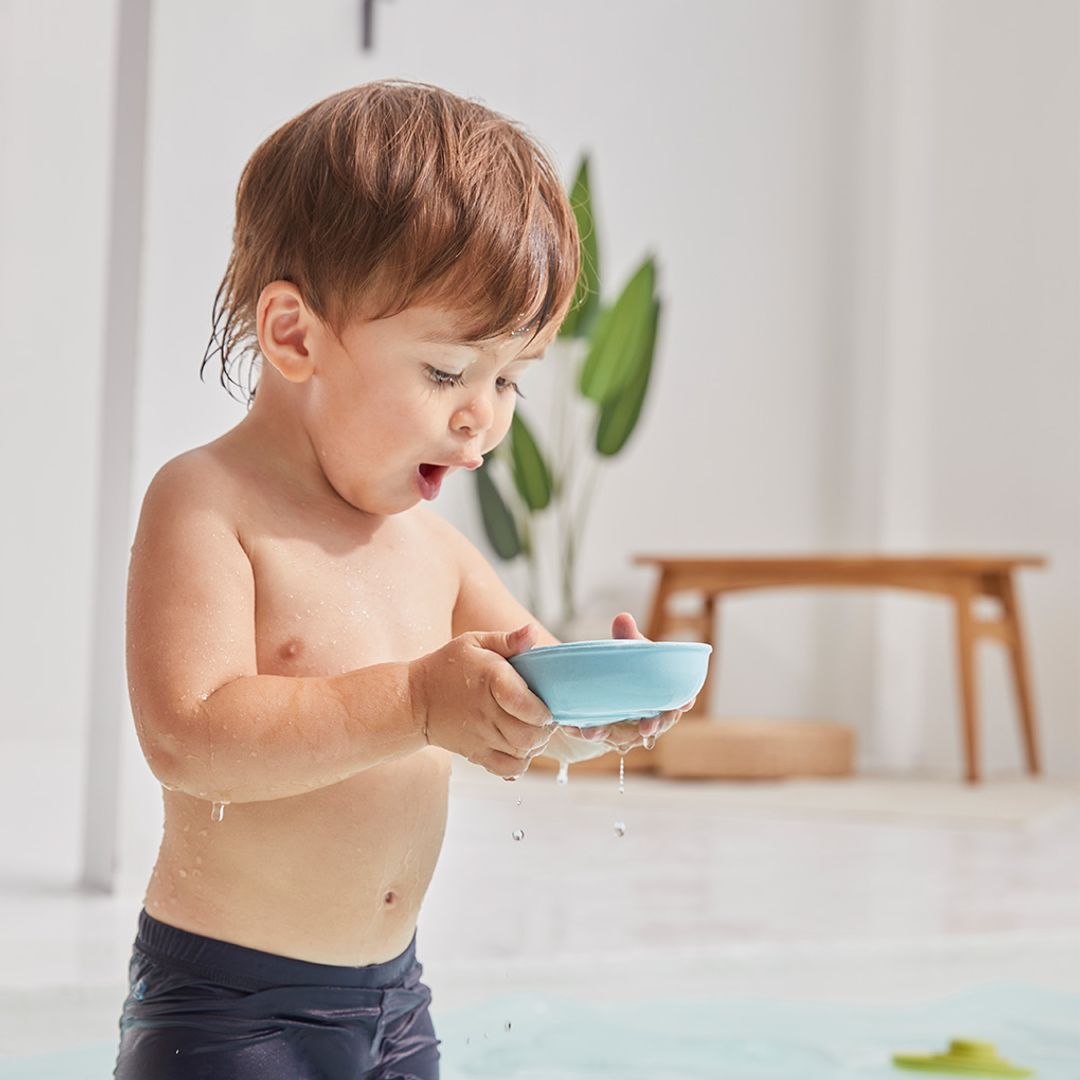 PlanToys Rubber Convertible Boat - Pastel Blue | Playroom Avenue